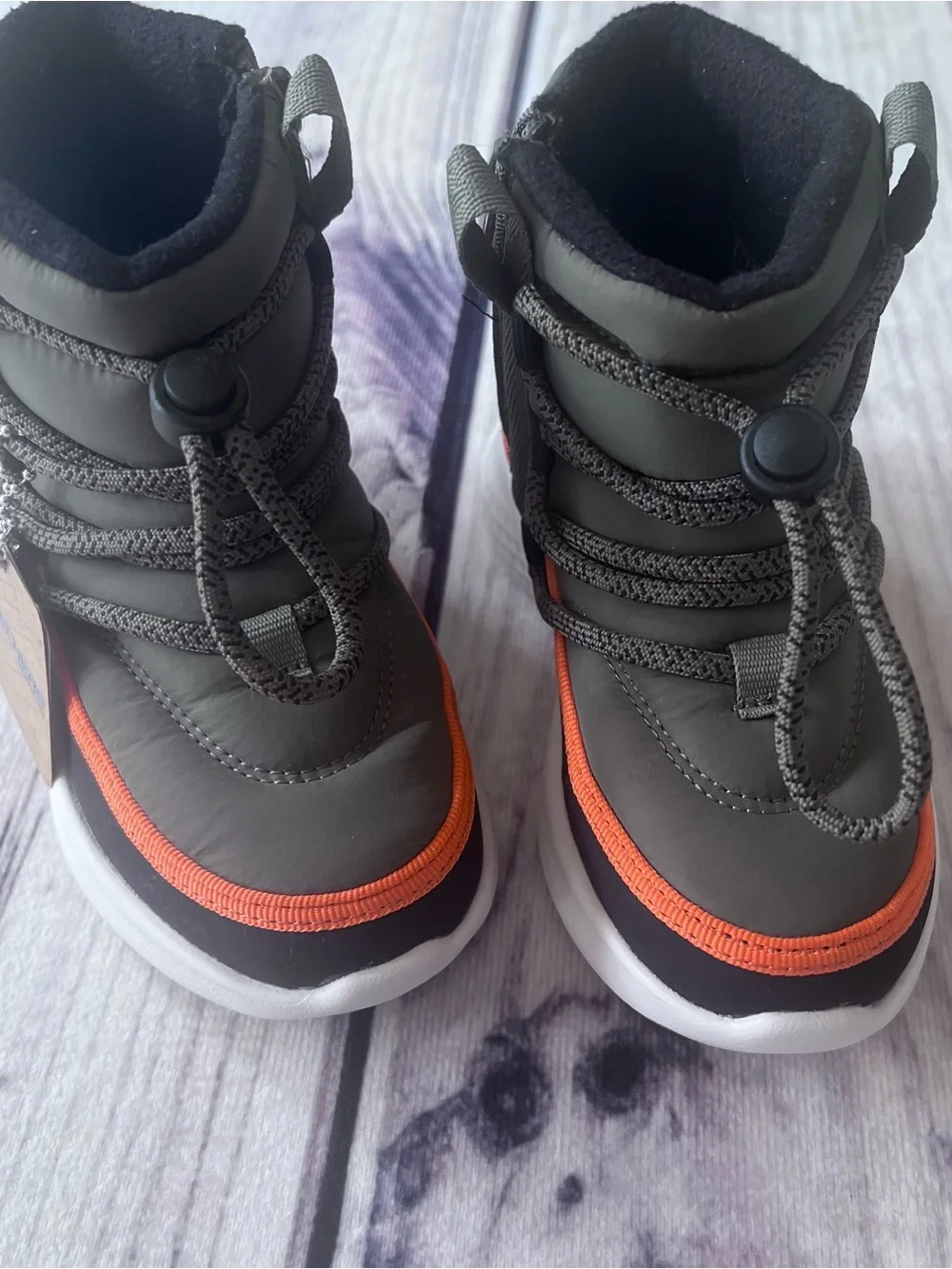 Skechers Toddler Skech-Lite Olive Green Winter Boots